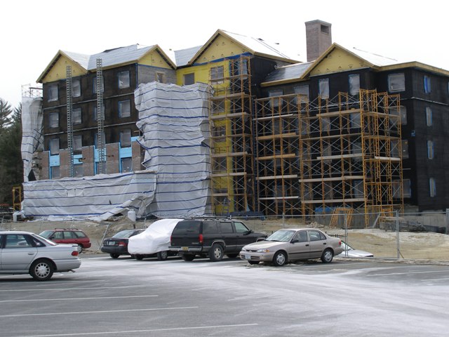 One of the new dormitories located at the UNH Southeast Residential Development.